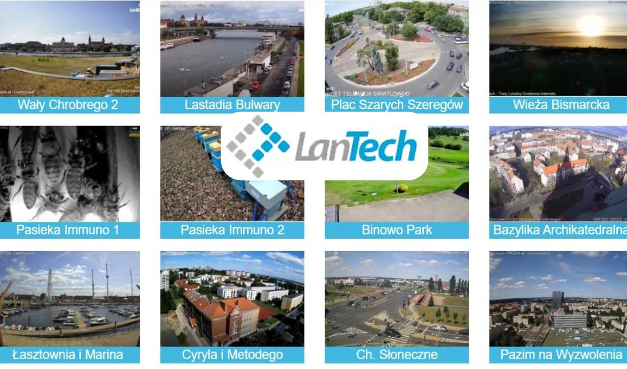 System kamer pokazuje fragmenty miasta, ale i wnętrze ula. Za Live Szczecin odpowiada LanTech